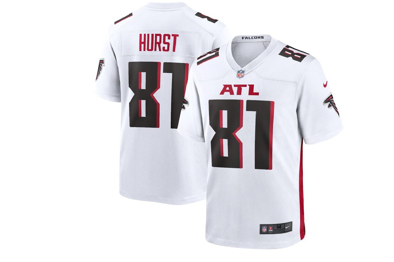 Men Atlanta Falcons #81 Hayden Hurst Nike White Game NFL Jersey